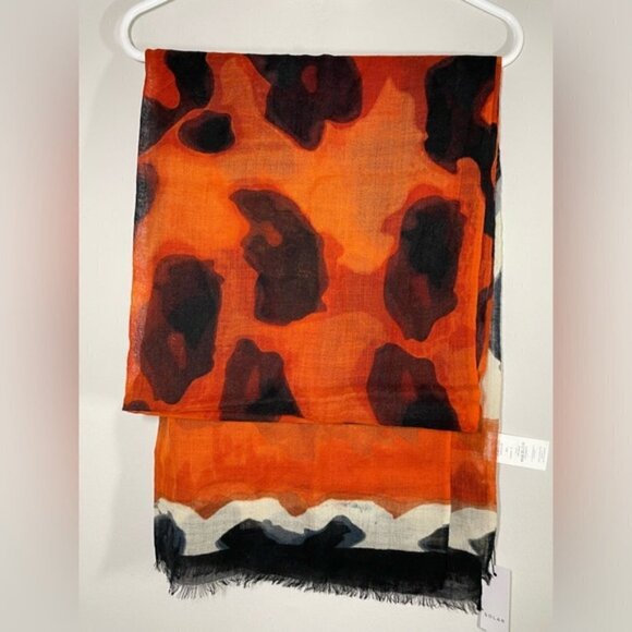 NWT Solar Company Multiple Colors 100% Wool Shawl Scarf - Picture 2 of 5